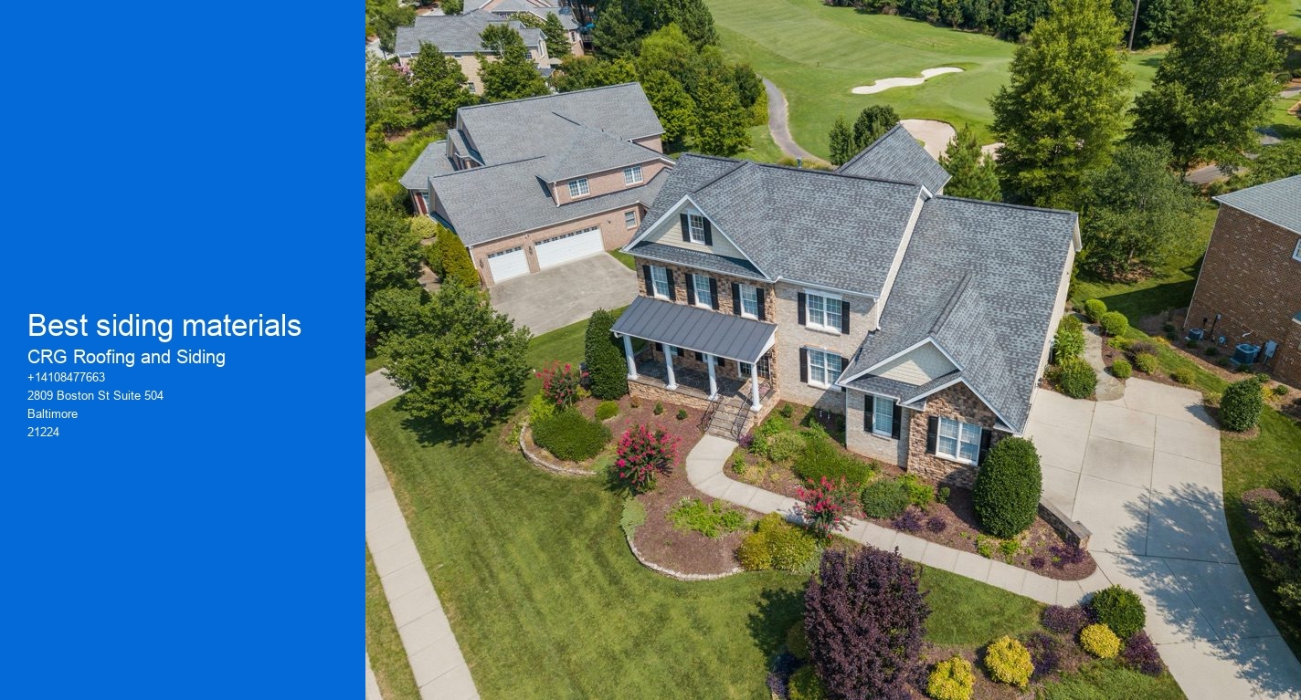 Best siding materials